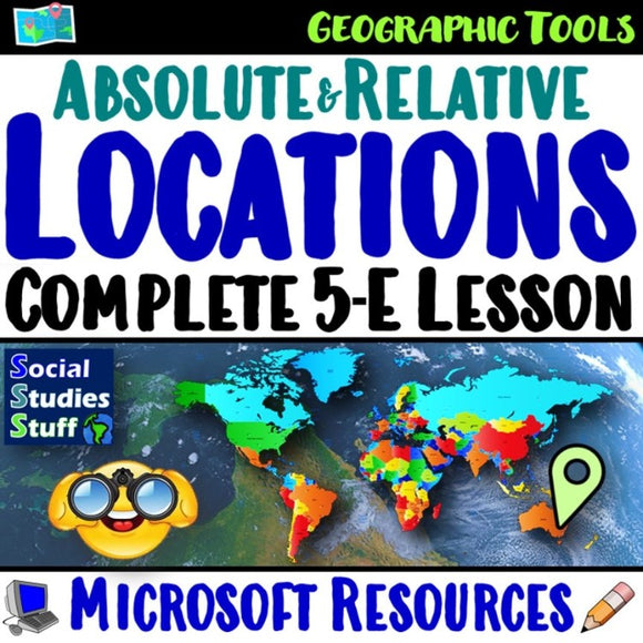 Types of Location Map Skills Practice Social Studies Stuff Lesson Resources Absolute and Relative