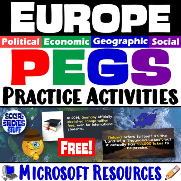 The PEGS Factors of Europe 5-E Lesson | Practice Activities and Game | Google