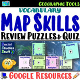 Map Skills Vocabulary Digital Puzzle and Quiz Social Studies Stuff Lesson Resources