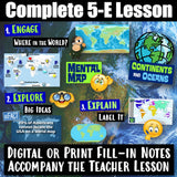 Digital Intro to Continents and Oceans Where in the World? Social Studies Stuff Lesson Resources