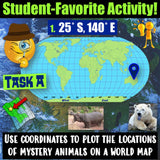 Digital Absolute Location What am I? Map Activity Latitude Longitude Social Studies Stuff Google Lesson Resources