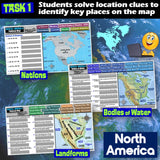 Digital North America Digital Map Practice Activities Social Studies Stuff Google USA Canada Mexico Lesson Resources