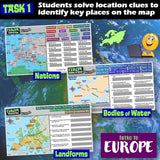 Geography of Europe Map Practice Activities | Print and Digital | Microsoft