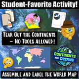 Create a Torn World Map Activity and Rubric Continents and Oceans PBL Social Studies Stuff Lesson Resources