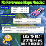 Central America and Caribbean Create a Map Activity | Solve Geography Clues