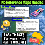 Africa Map Practice Activities Social Studies Stuff Lesson Resources