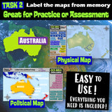 Digital Australia and Oceania Map Practice Social Studies Stuff Google Lesson Resources