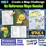 Geography of Africa Map Practice Activities | Print and Digital | Microsoft