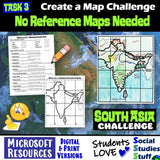 Geography of South Asia Map Practice Activities | Region of India | Microsoft