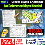 Geography of Russia Digital Map Activities Social Studies Stuff Lesson Resources