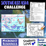 Southeast Asia Create a Map Activity | Solve Location Clues | SE Asia Geography