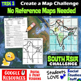 Digital South Asia Map Practice Activities India Region Social Studies Stuff Google Lesson Resources