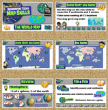 World Map Skills Practice Card Game | Group Cooperative Learning | Microsoft