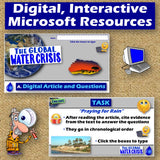 Water Scarcity Reading Comprehension Activity | Causes and Effects | Microsoft