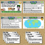 World Map Skills Practice Card Game | Group Cooperative Learning | Microsoft