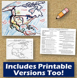 North America Map Practice Activities | USA Canada Mexico Geography | Google