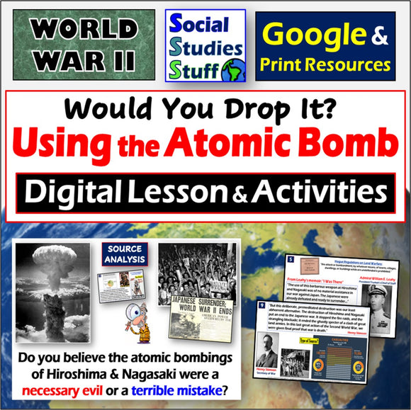 Digital World War 2 Atom BombSocial Studies Stuff Google WWII Lesson Resources