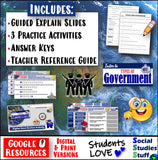 Digital Types of Government Limited & Unlimited Practice Activities Social Studies Stuff Google Lesson Resources