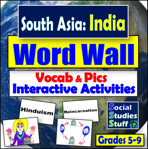 South Asia Vocabulary Word Wall Social Studies Stuff Lesson Resources