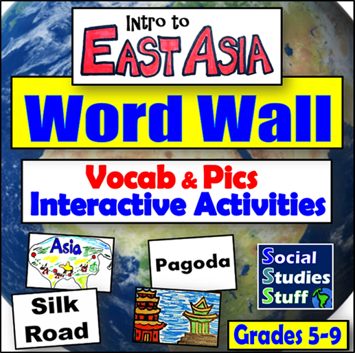 East Asia Vocabulary Word Wall Social Studies Stuff Lesson Resources