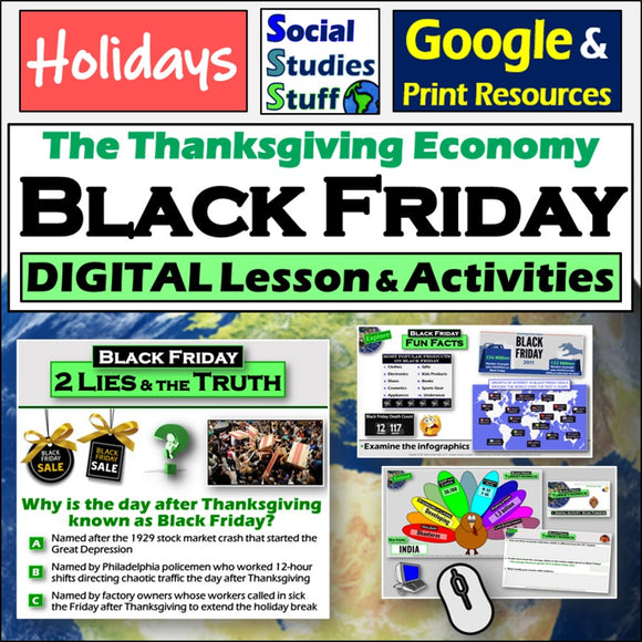 Google Black Friday Thanksgiving Economics Digital Lesson Social Studies Economy Resource